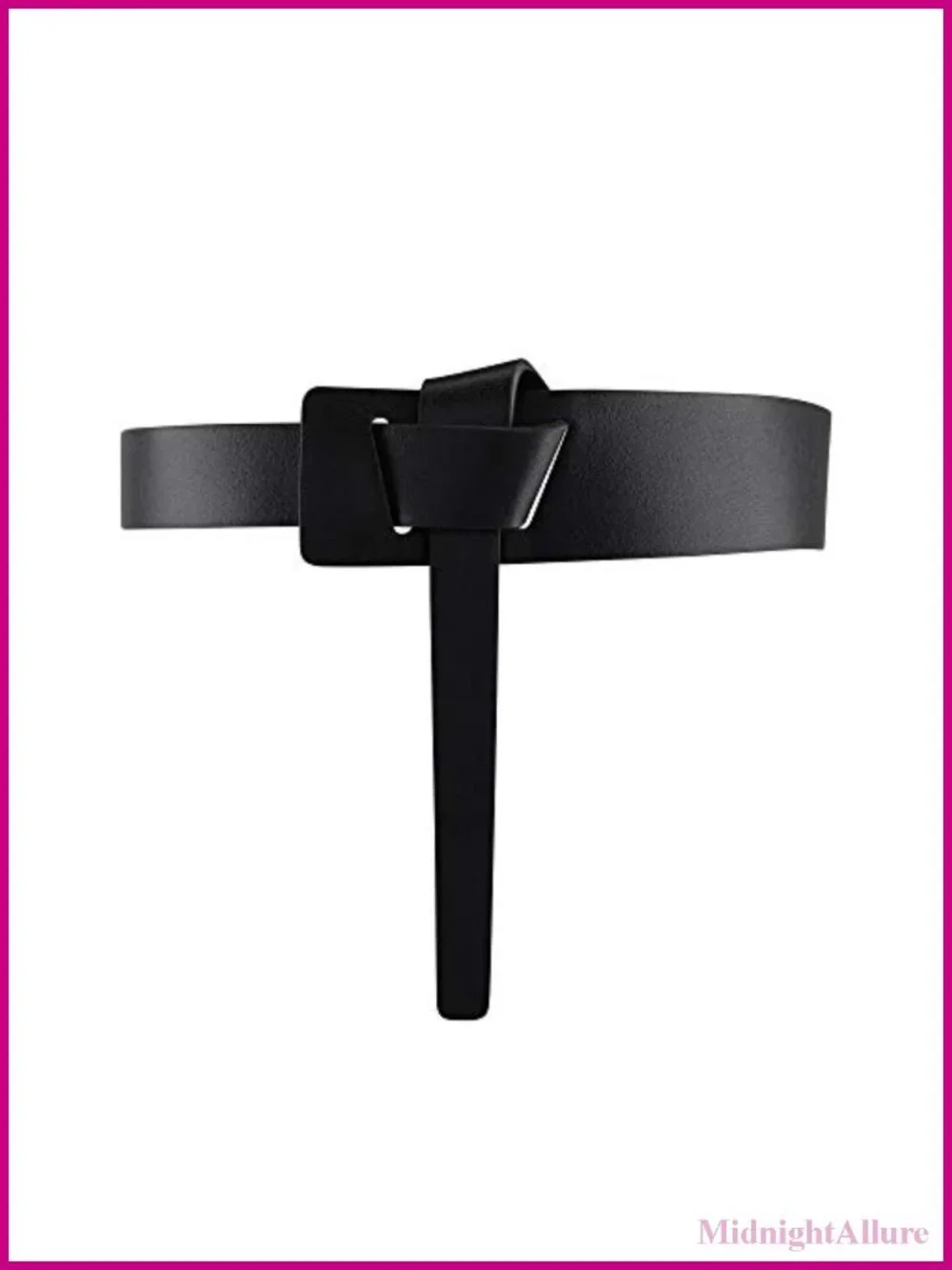 Women Knot Belt Cowhide PU Leather Tie Wrap No Buckle Waist Cinch